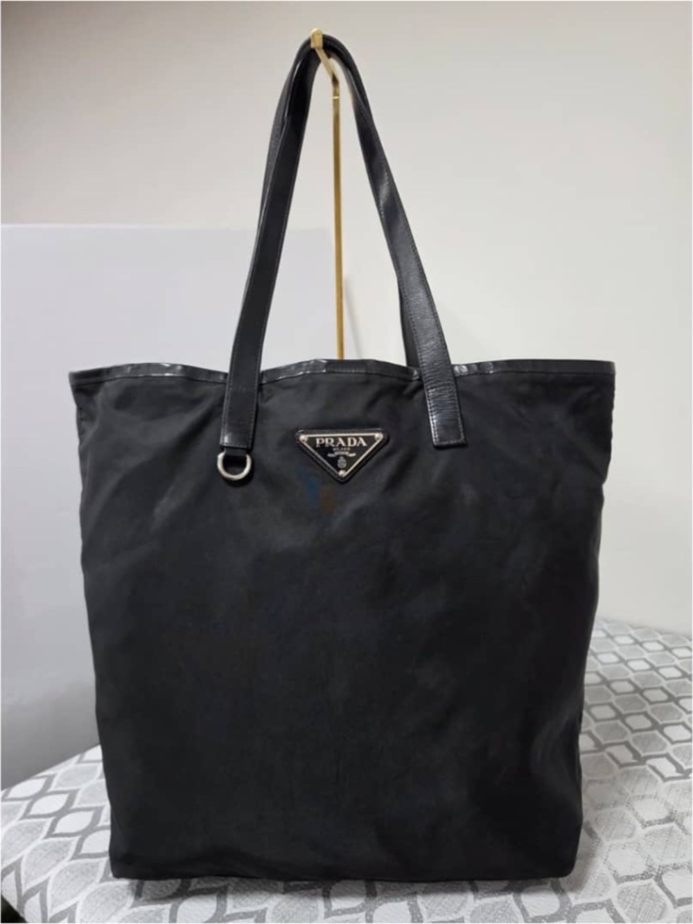 Authentic Prada Vintage Tessuto Nylon Tote Black